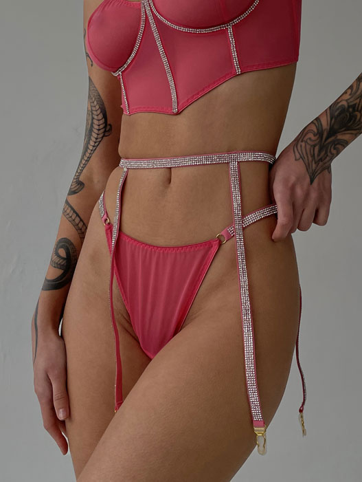 Jam Pink Suspenders