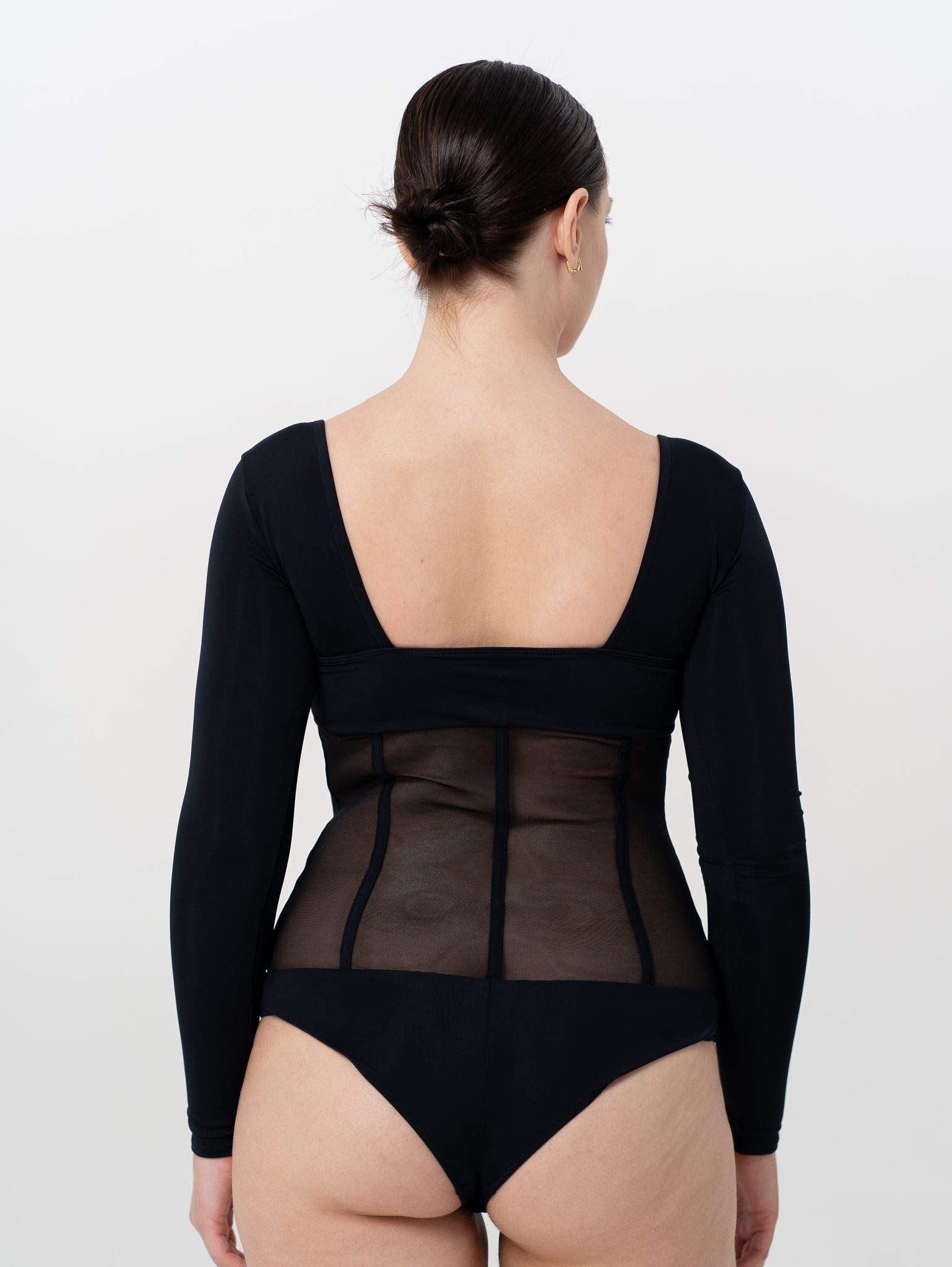 Body Corset Black довгий рукав 