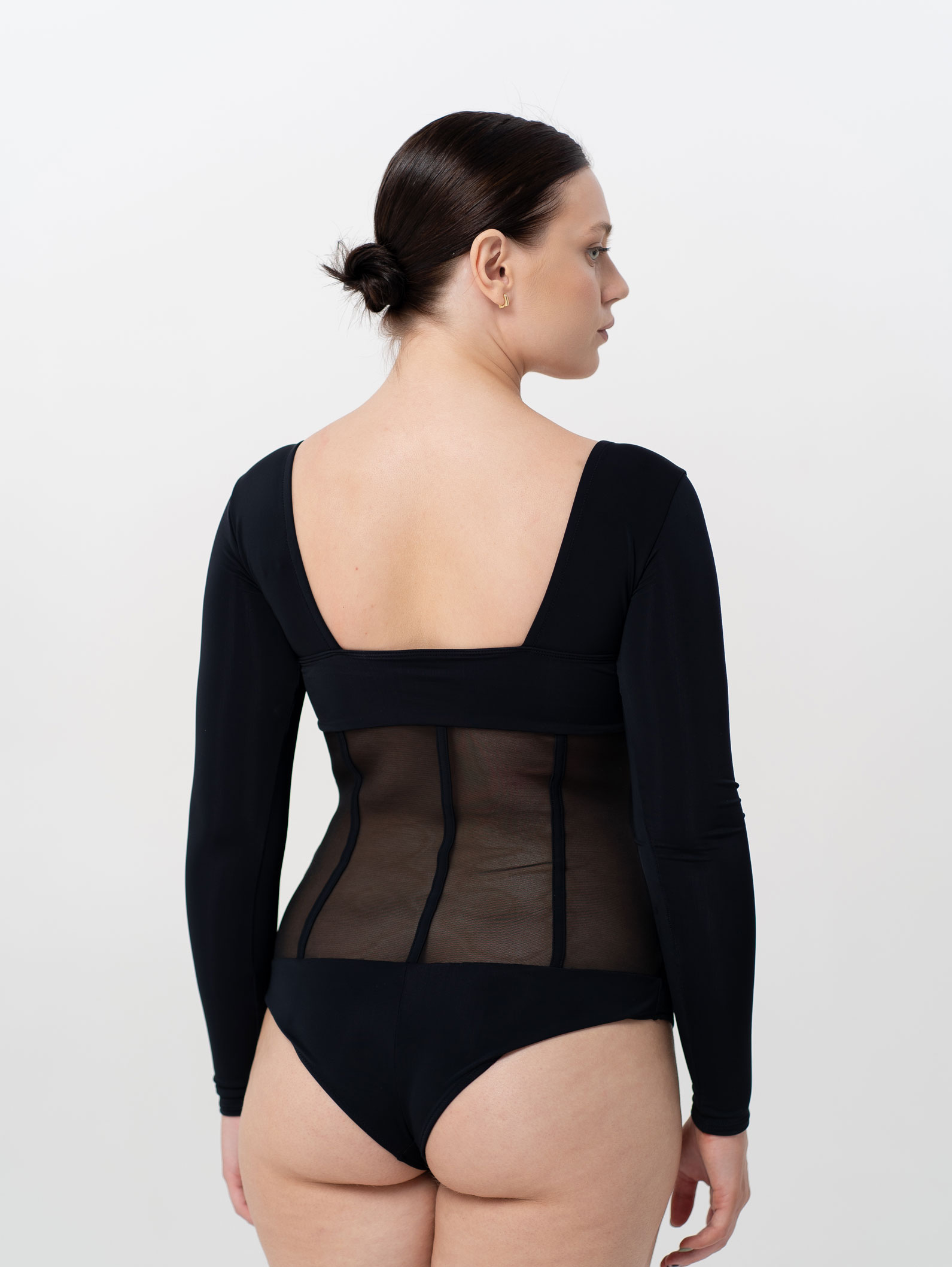 Body Corset Black довгий рукав 
