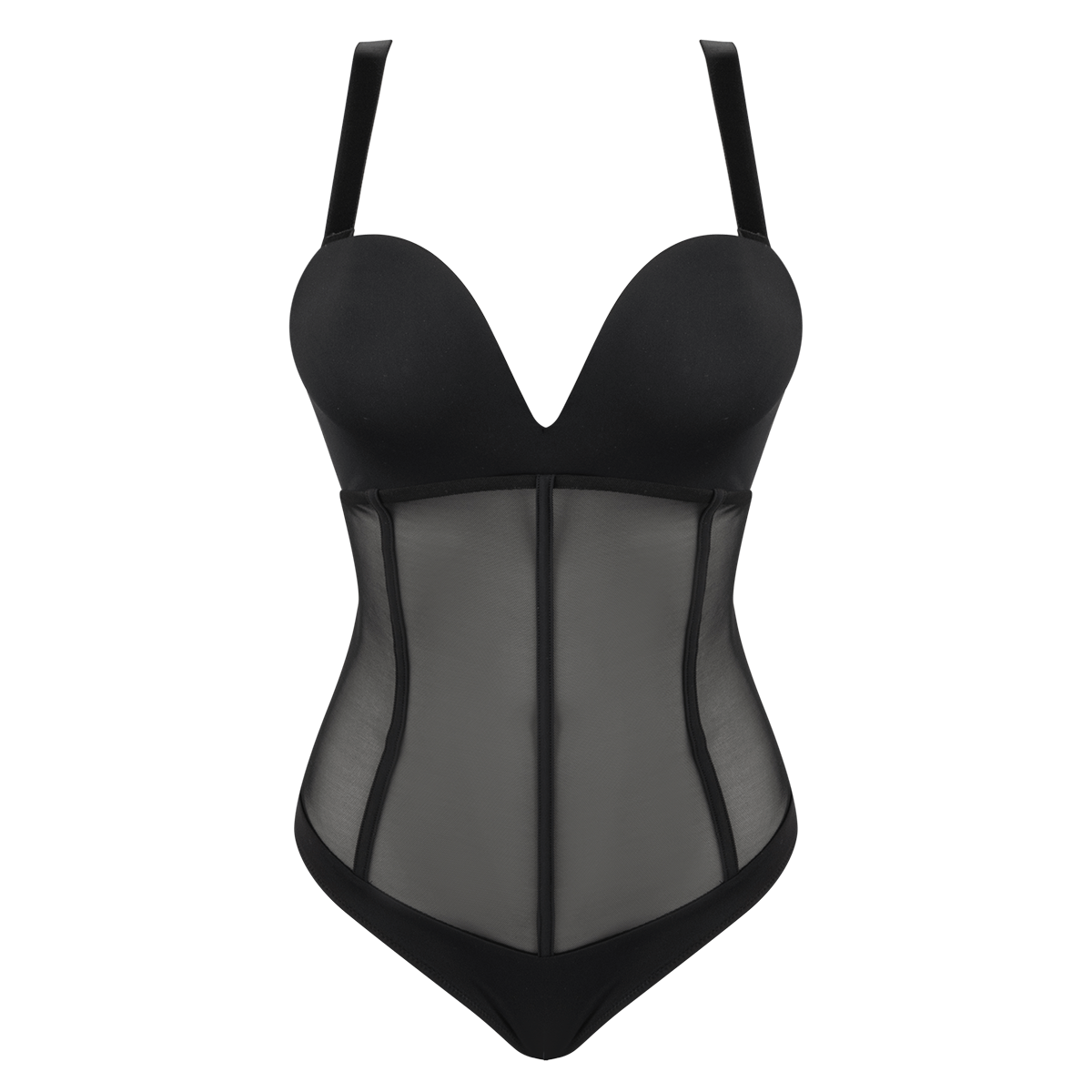 Body Corset Black Mono Push Up