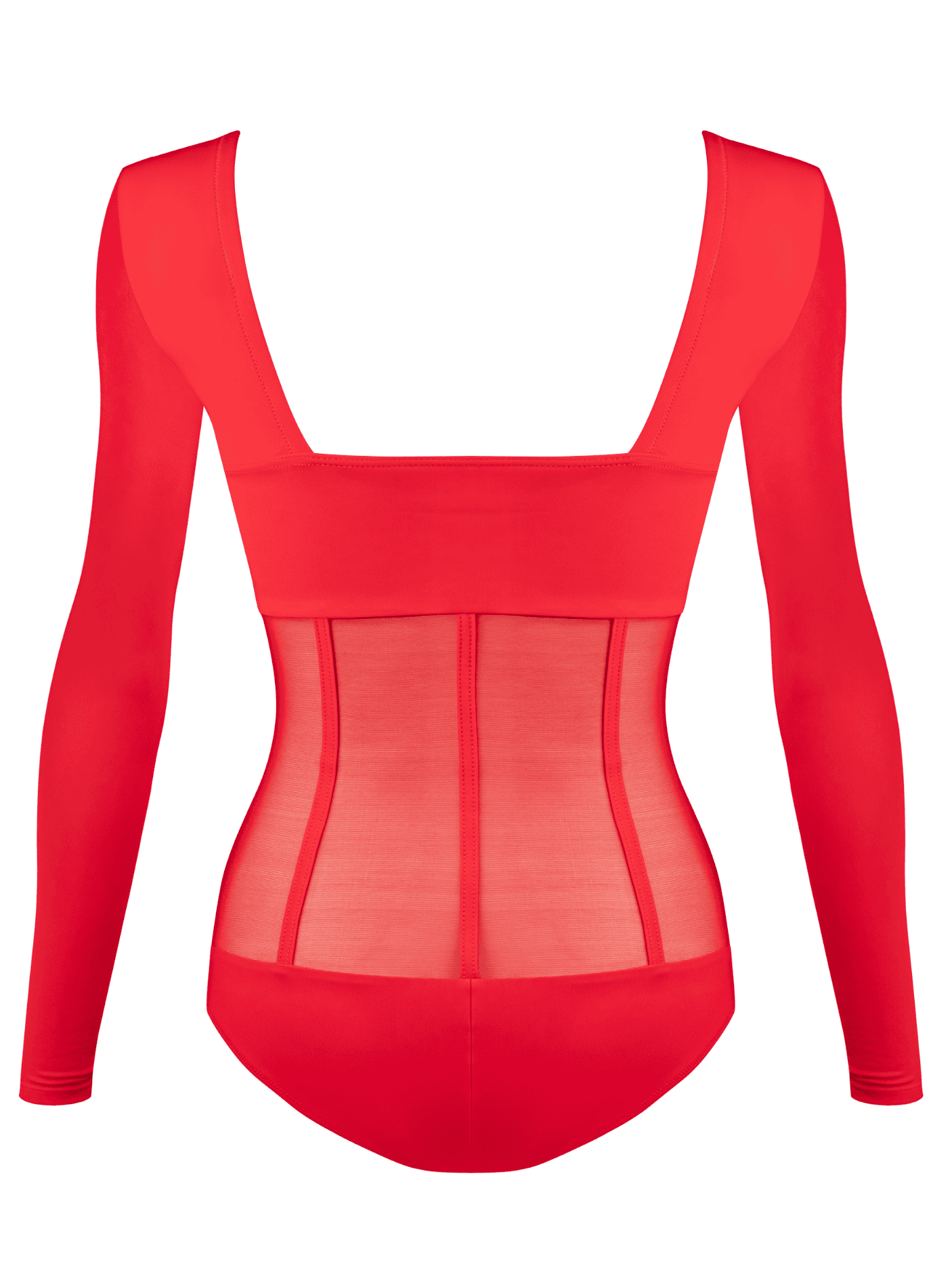 Body Corset Red довгий рукав